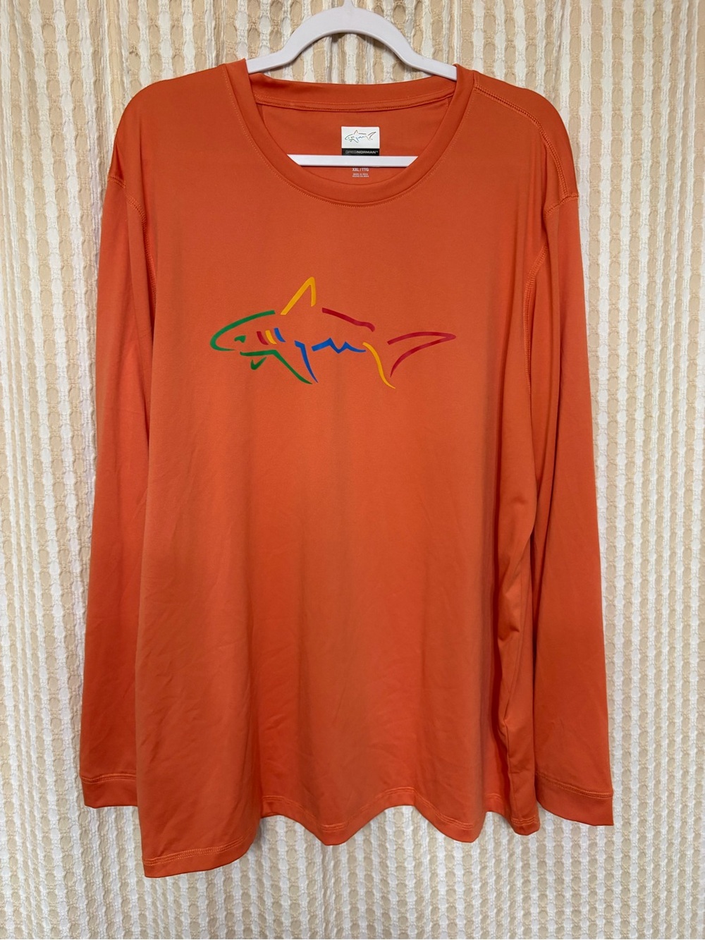 Greg Norman Collection Orange Crewneck T-Shirt
